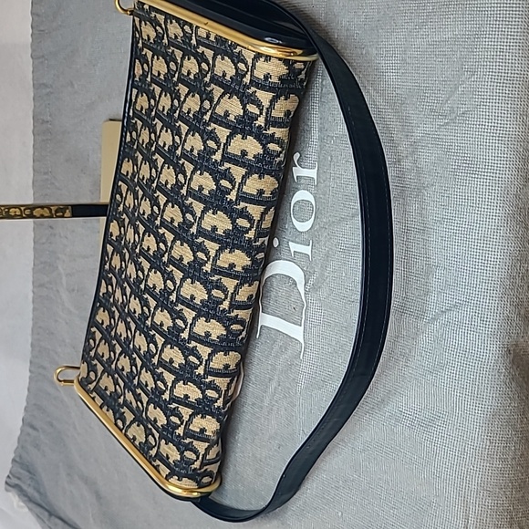 DIOR VINTAGE 1970’S DIORISSIMO CANVAS/LEATHER/GOLD 3WAY CLUTCH/SHLDER/CROSS BODY - Picture 15 of 17